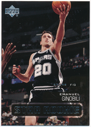 Emanuel Manu Ginobili NBA 2002-03 Upper Deck RC Star Rookie Card