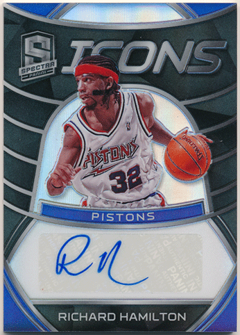 Richard Hamilton NBA 2019-20 Panini Spectra Icons Signature Auto 28/99