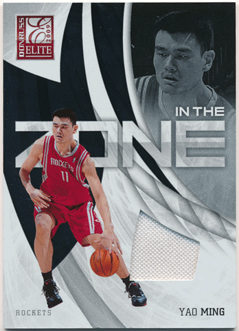 Yao Ming NBA 2009-10 Panini Donruss Elite In the Zone Jersey 234/299