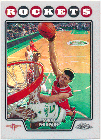 Yao Ming NBA 2008-09 Topps Chrome Refractor