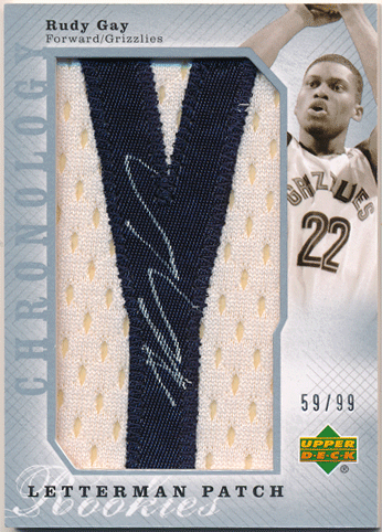 Rudy Gay NBA 2006-07 Upper Deck Chronology RC Signatures Auto 59/99
