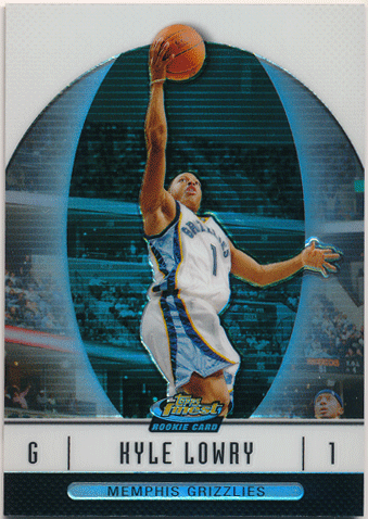 Kyle Lowry NBA 2006-07 Topps Finest RC Rookie Black Refractor 29/99