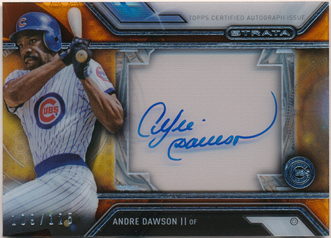 Andre Dawson MLB 2016 Topps Strata Signatures Auto 109/125