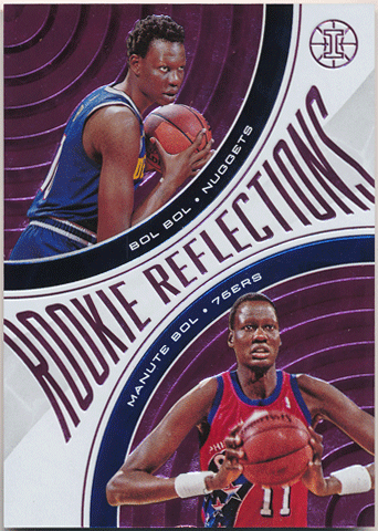 Bol Bol / Manute Bol NBA 2019-20 Panini Illusions Rookie Reflections Pink 24/25