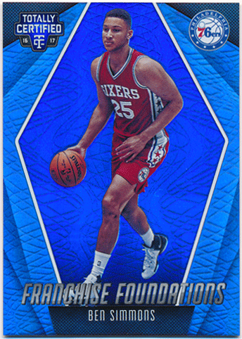 Ben Simmons NBA 2016-17 Panini Totally Certified RC Franchise Foundations Blue 17/99