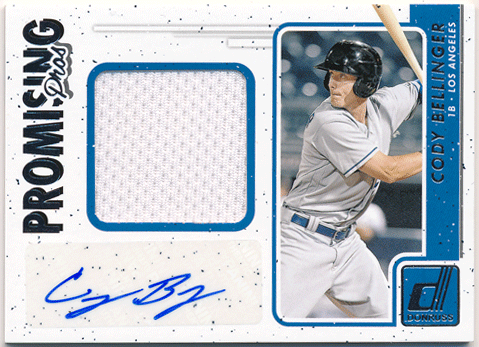Cody Bellinger 2017 Panini Donruss Promising Pros Signature Jersey Auto
