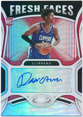 Daniel Oturu NBA 2020-21 Panini Certified RC Rookie Fresh Faces Signature Auto