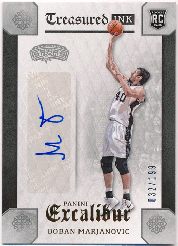 Boban Marjanobic NBA 2015-16 Panini Excalibur RC Treasured Ink Signature Auto 032/199