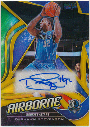 DeShawn Stevenson NBA 2019-20 Panini Chronicles Rookies & Stars Airborne Gold Prizm Signature Auto 02/10