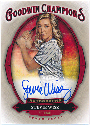 Stevie Wisz 2020 Upper Deck Goodwin Champions Signature Auto ソフトボール