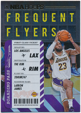 LeBron James NBA 2020-21 Panini Hoops Frequent Flyers Holo Parallel