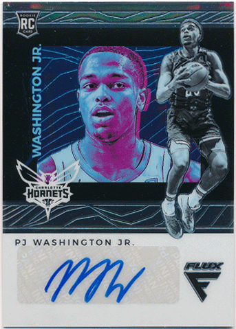 PJ Washington Jr. NBA 2019-20 Panini Chronicles Flux RC Signature Auto 76/99