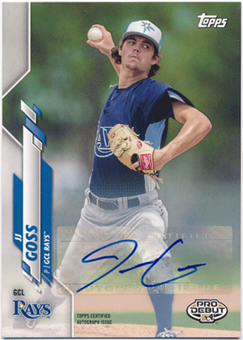 JJ Goss MLB 2020 Topps Pro Debut Signature Auto