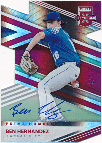 Ben Hernandez 2020 Panini Elite Extra Edition Prime Numbers Signature Auto 3/5