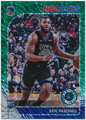 Eric Paschall NBA 2019-20 Panini Hoops Premium Stock RC Green Shimmer Prizm