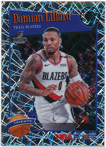 Damian Lillard NBA 2019-20 Panini Hoops Premium Stock Laser Prizm