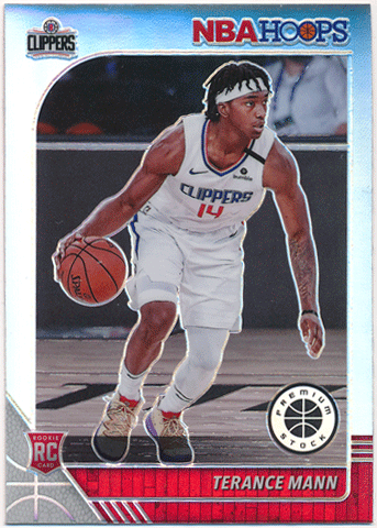 Terance Mann NBA 2019-20 Panini Hoops Premium Stock RC Silver Prizm