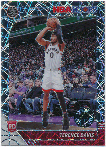 Terence Davis NBA 2019-20 Panini Hoops Premium Stock RC Laser Prizm