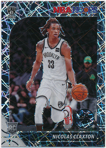Nicolas Claxton NBA 2019-20 Panini Hoops Premium Stock RC Laser Silver Prizm