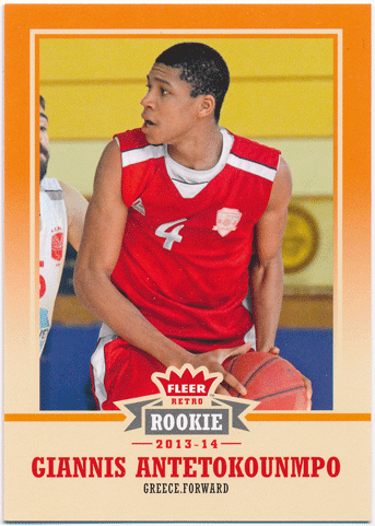Giannis Antetokounmpo 2013-14 Upper Deck Fleer Retro RC #47 Rookie Card