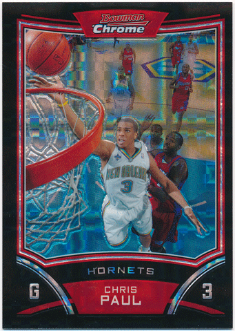 Chris Paul NBA 2007-08 Bowman Chrome X-Fractor 148/299