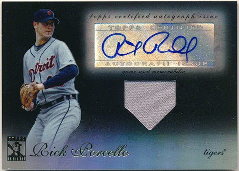 Rick Porcello MLB 2009 Topps Tribute Black Refractor Jersey Auto 07/50
