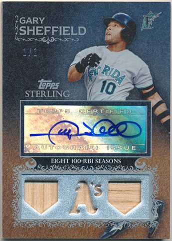 Gary Sheffield MLB 2009 Topps Sterling Signature Bat Auto 1/1
