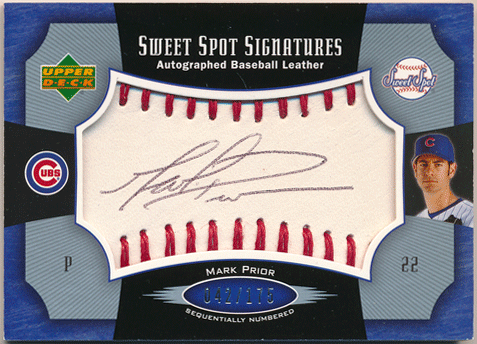 Mark Prior MLB 2005 Upper Deck Sweet Spot Signatures Auto 042/175