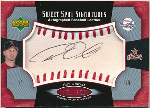 Roy Oswalt MLB 2005 Upper Deck Sweet Spot Signatures Auto 151/350