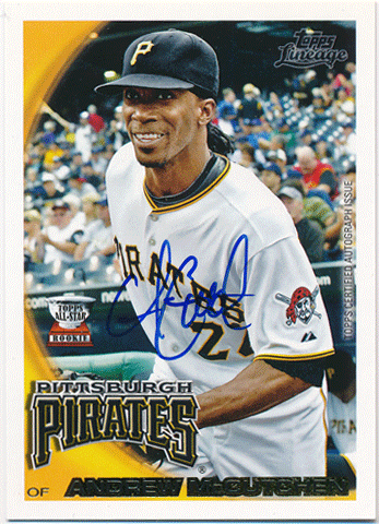 Andrew McCutchen MLB 2010 Topps Lineage Signature Auto