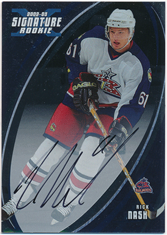 Rick Nash NHL 2002-03 In The Game Be A Player BAP Signature RC Rookie Autograph