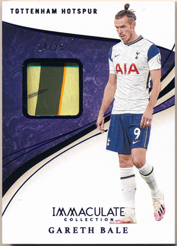 Gareth Bale Soccer 2020 Panini Immaculate Collection Boot Memorabilia Sapphire Blue Shoes 14/25