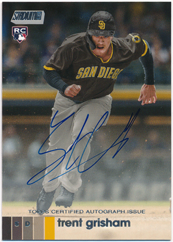 Trent Grisham MLB 2020 Topps Stadium Club RC Rookie Signature Auto