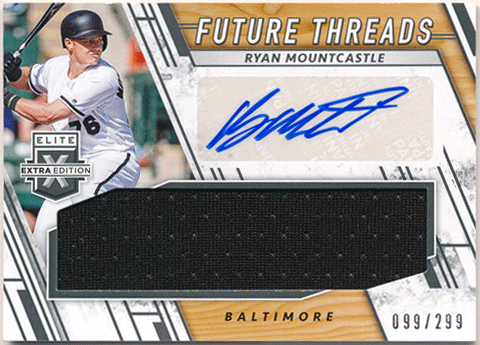 Ryan Mountcastle 2019 Panini Elite Extra Edition Future Threads Jersey Auto 099/299