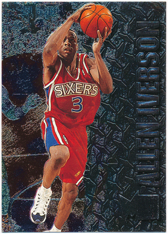 Allen Iverson NBA 1996-97 Fleer Metal RC #201 Rookie Card