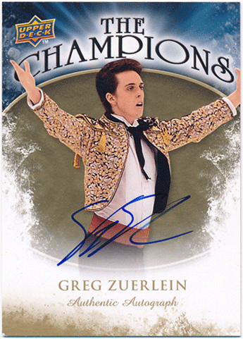Greg Zuerlein 2009-10 Upper Deck The Champions Signature Auto フィギュアスケート
