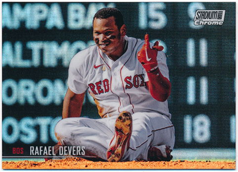 Rafael Devers MLB 2021 Topps Stadium Club Chrome Pearl White Refractor 04/30