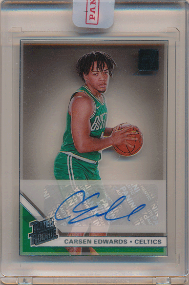 Carsen Edwards NBA 2019-20 Panini Clearly Dornuss RC Rated Rookie Signature Auto