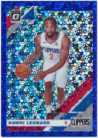 Kawhi Leonard NBA 2019-20 Panini Donruss Optic Fast Break Blue Prizm 19/50