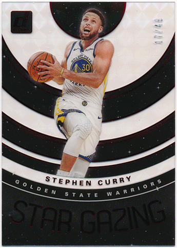 Stephen Curry NBA 2019-20 Panini Clearly Donruss Star Gazing Red Parallel 17/49