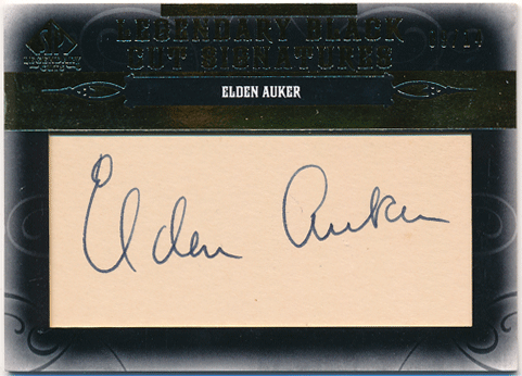 Elden Auker MLB 2011 Upper Deck SP Legendary Cuts Legendary Black Cut Signatures Auto 09/14