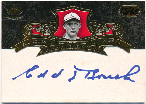 Edd Roush MLB 2007 Upper Deck UD SP Legendary Cuts Enshrinement Cuts Signature Auto 15/65
