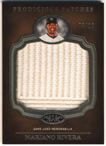 Mariano Rivera MLB 2012 Topps Tier One Prodigious Patches Patch 06/10