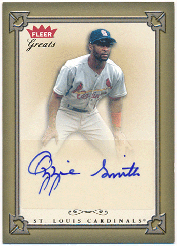 Ozzie Smith MLB 2004 Fleer Greats Signature Auto