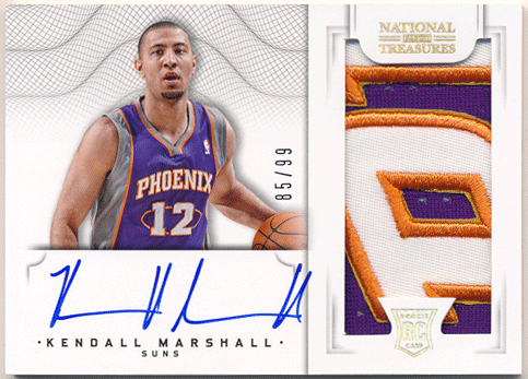 Kendall Marshall NBA 2012-13 Panini National Treasures RC RPA Rookie Patch Auto 85/99