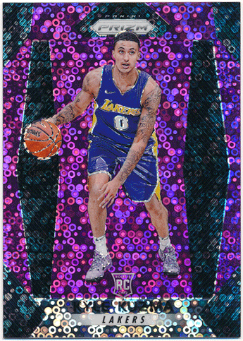 Kyle Kuzma NBA 2017-18 Panini Prizm Fast Break RC Rookie Purple Prizm 71/75