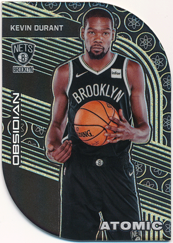 Kevin Durant NBA 2019-20 Panini Odsidian Atomic Yellow Prizm 08/10