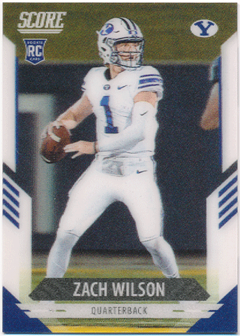 Zach Wilson NFL 2021 Panini Score RC Rookie Dynamics 3D