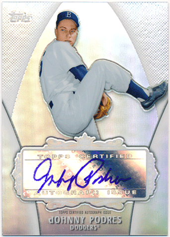 故 Johnny Podres MLB 2013 Topps Refractor Signature Auto