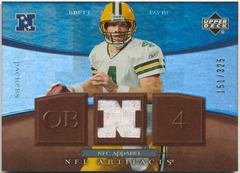 Brett Favre NFL 2007 Upper Deck Artifacts NFL Artifacts Jersey 151/325